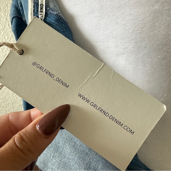 GRLFRND Ellie One Shoulder Denim Minidress NWT Sz. XS - Picture 4 of 10